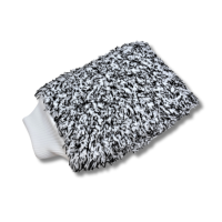 techpol premium black and white mircofibre wash mitt