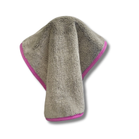 techpol grey / pink premium drying towel 70x40cm